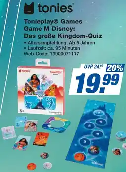 expert Techno Land tonies Tonieplay Games Game M Disney: Das große Kingdom-Quiz Angebot