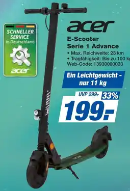 expert Techno Land acer E-Scooter Serie 1 Advance Angebot