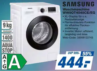 expert Techno Land SAMSUNG Waschmaschine WW9QT4048CE/EG Angebot