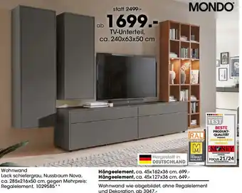 Möbel Martin MONDO Wohnwand Angebot