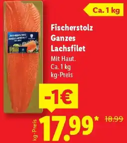 Lidl Fischerstolz Ganzes Lachsfilet Angebot
