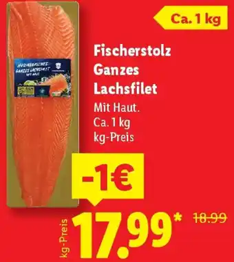 Lidl Fischerstolz Ganzes Lachsfilet Angebot