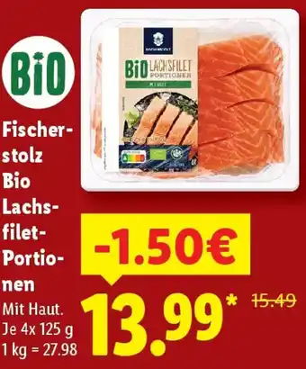 Lidl Fischerstolz Bio Lachsfilet Portionen Angebot