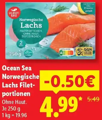 Lidl Ocean Sea Norwegische Lachs Filetportionen Angebot