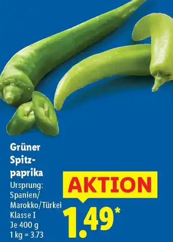Lidl Grüner Spitzpaprika Angebot