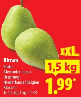 Lidl Birnen Angebot