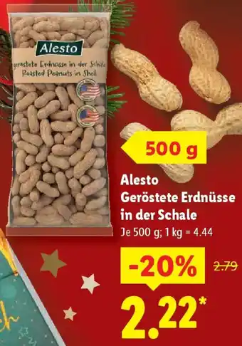 Lidl Alesto Geröstete Erdnüsse in der Schale Angebot