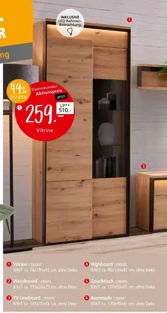Zurbrüggen Hom´in vitrine Angebot