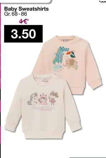 Woolworth Baby sweatshirts Angebot