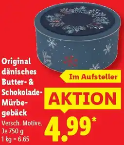 Lidl Original dänisches Butter- & Schokolade Mürbegebäck Angebot