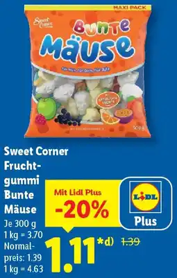 Lidl Sweet Corner Fruchtgummi Bunte Mäuse Angebot