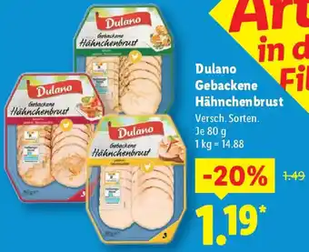 Lidl Dulano Gebackene Hähnchenbrust Angebot