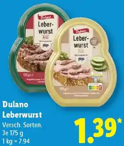 Lidl Dulano Leberwurst Angebot