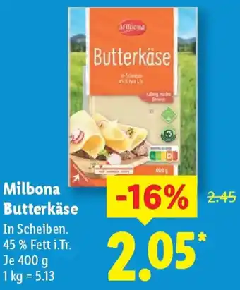 Lidl Milbona Butterkäse Angebot