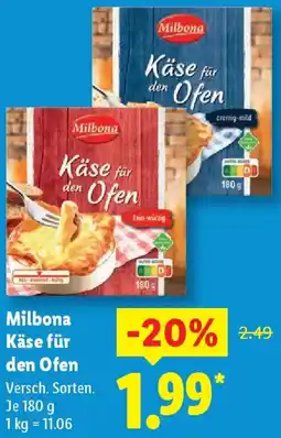 Lidl Milbona Käse für den Ofen Angebot