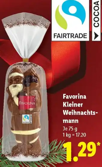 Lidl Favorina Kleiner Weihnachtsmann Angebot