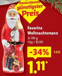 Lidl Favorina Weihnachtsmann Angebot