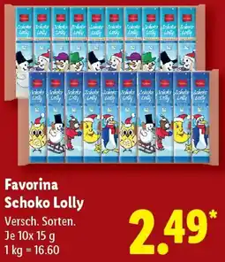 Lidl Favorina Schoko Lolly Angebot