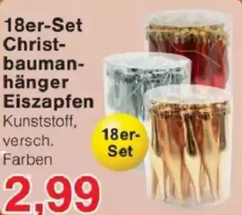 Jawoll 18er-Set Christbaumanhänger Eiszapfen Angebot