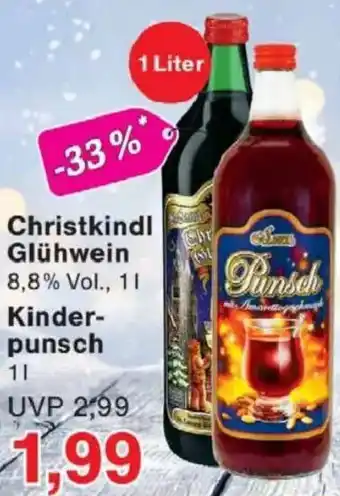 Jawoll Christkindl Glühwein oder Kinderpunsch Angebot