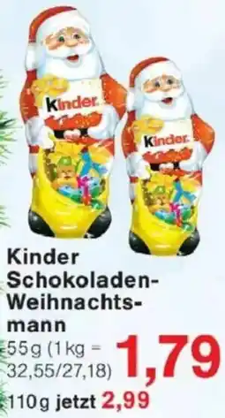 Jawoll Kinder Schokoladen Weihnachtsmann Angebot