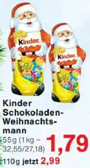 Jawoll Kinder Schokoladen Weihnachtsmann Angebot