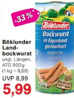 Jawoll Böklunder Landbockwurst Angebot