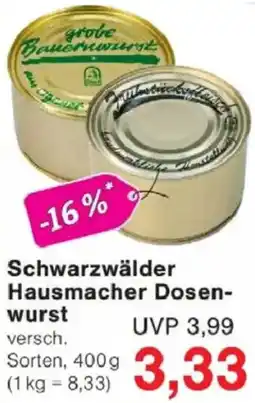 Jawoll Schwarzwälder Hausmacher Dosenwurst Angebot