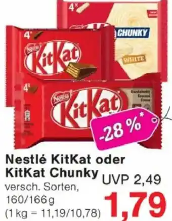 Jawoll Nestlé KitKat oder KitKat Chunky Angebot