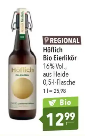 CITTI Markt Höflich Bio Eierlikör Angebot