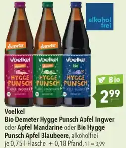 CITTI Markt Voelkel Bio Demeter Hygge Punsch Apfel Ingwer oder Apfel Mandarine oder Bio Hygge Punsch Apfel Blaubeere, alkoholfrei Angebot