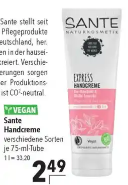 CITTI Markt Sante Handcreme Angebot