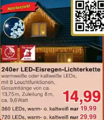 Jawoll 240er LED Eisregen Lichterkette Angebot