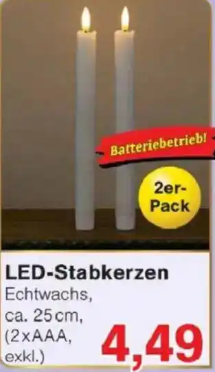 Jawoll LED Stabkerzen 2er-Pack Angebot