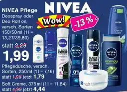 Jawoll NIVEA Pflege Deospray oder Deo Roll on Angebot