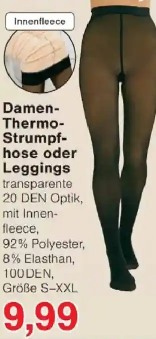 Jawoll Damen Thermo Strumpfhose oder Leggings Angebot