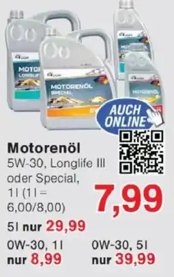 Jawoll Motorenöl 5W-30, Longlife III oder Special Angebot