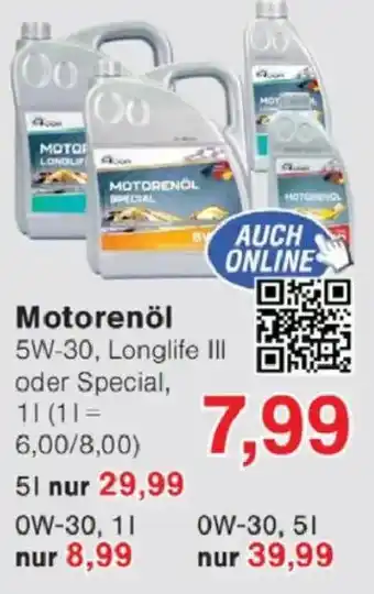Jawoll Motorenöl 5W-30, Longlife III oder Special Angebot