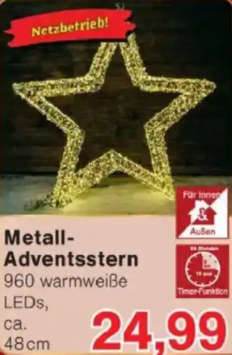 Jawoll Metall Adventsstern Angebot