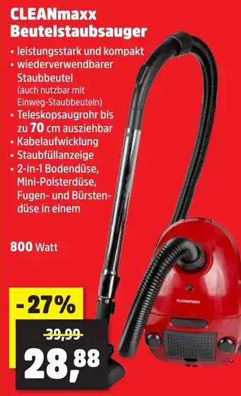 Thomas Philipps CLEANmaxx Beutelstaubsauger Angebot