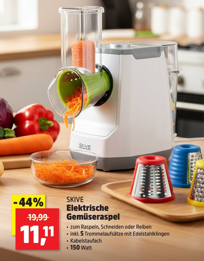 SKIVE Elektrische Gemüseraspel Angebot bei Thomas Philipps