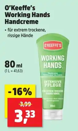 Thomas Philipps O'Keeffe's Working Hands Handcreme Angebot