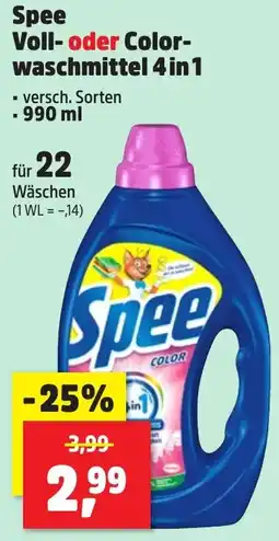 Thomas Philipps Spee Voll oder Colorwaschmittel 4 in 1 Angebot