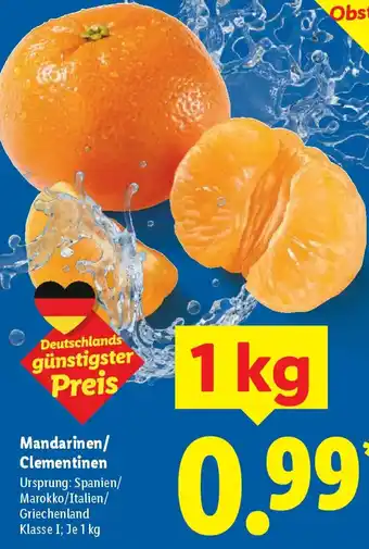 Lidl Mandarinen/ Clementinen Angebot