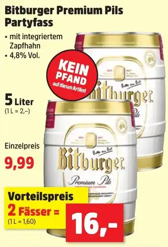 Thomas Philipps Bitburger Premium Pils Partyfass Angebot