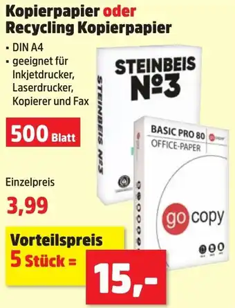 Thomas Philipps Kopierpapier oder Recycling Kopierpapier Angebot