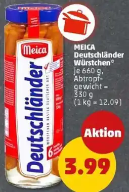 PENNY MEICA Deutschländer Würstchen Angebot
