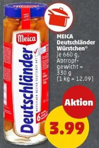 PENNY MEICA Deutschländer Würstchen Angebot