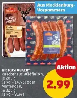 PENNY DIE ROSTOCKER Knacker aus Wildfleisch Angebot