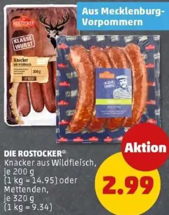 PENNY DIE ROSTOCKER Knacker aus Wildfleisch Angebot